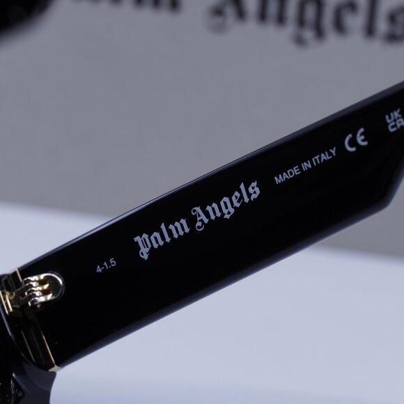 Palm Angels PERI102 WILLOW 1007 Rectangle Sunglasses - Black/Grey